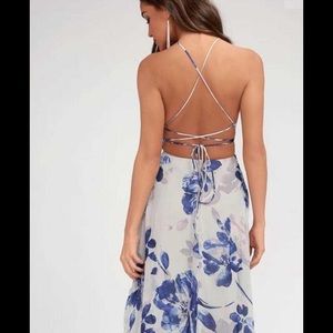 Lulu’s backless floral maxi dress